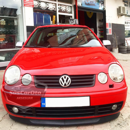 Vw Polo Mk4 - 4.5 2002-2008 Universal Compatible Astra H Labio Flexible Labio Delantero 2 Piezas Separador Inferior de Parachoques Extensión Delantera