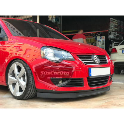 Vw Polo Mk4 - 4.5 2002-2008 Universal Compatible Astra H Labio Flexible Labio Delantero 2 Piezas Separador Inferior de Parachoques Extensión Delantera