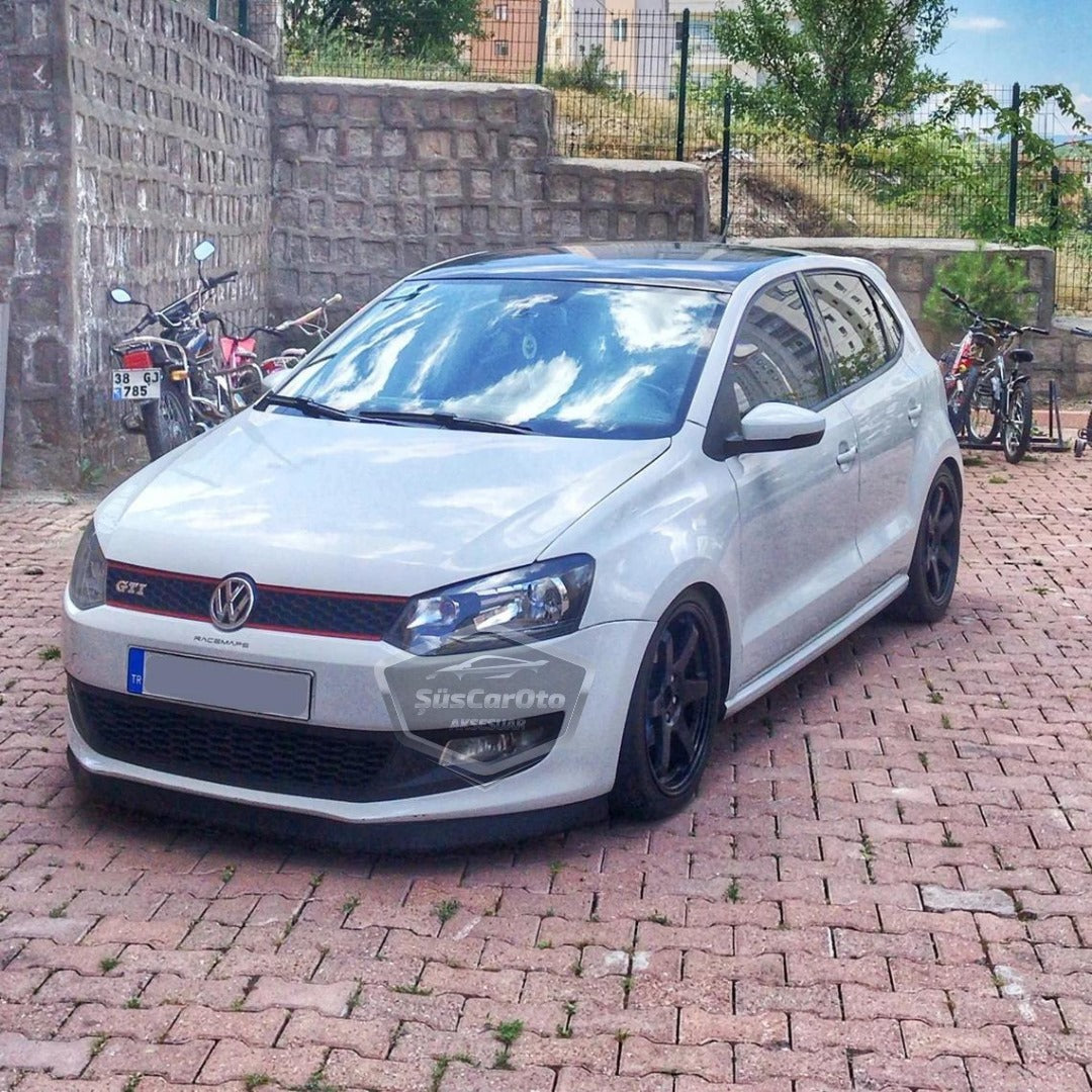 Vw Polo Mk5 6R-6C 2009-2017 compatible Universal Astra H lip Flexible labio delantero Parachoques delantero de 2 piezas Bajo la lengua Deflector delantero