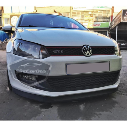Vw Polo Mk5 6R-6C 2009-2017 compatible Universal Astra H lip Flexible labio delantero Parachoques delantero de 2 piezas Bajo la lengua Deflector delantero