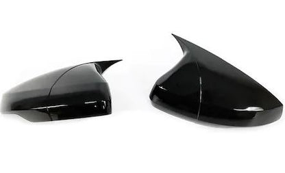 Tapas de espejo de murciélago Vw Polo MK6 2018 en adelante Piano Black Plástico ABS
