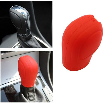 Funda de silicona roja para pomo de palanca de cambios Volkswagen Seat Skoda Golf DSG
