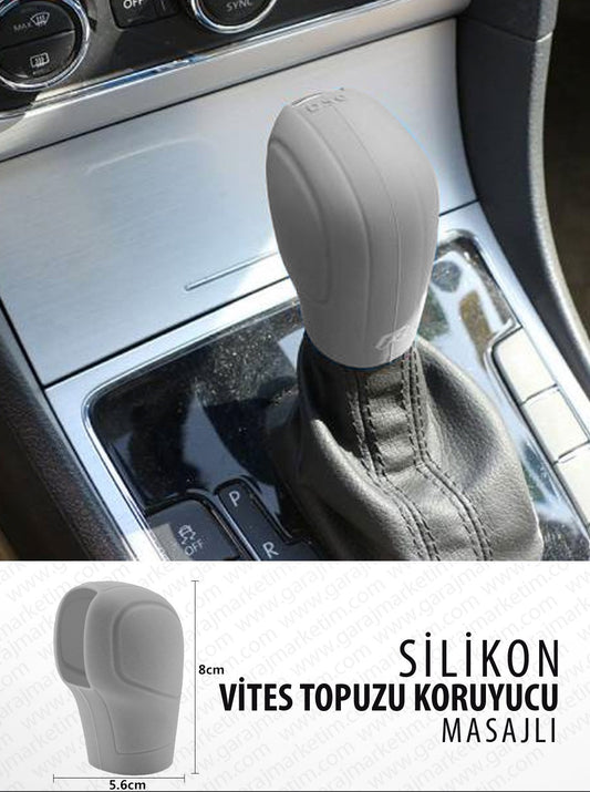Funda de silicona gris para pomo de palanca de cambios Volkswagen Seat Skoda Golf DSG