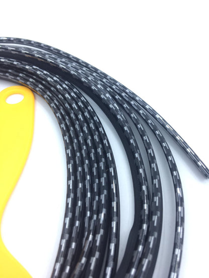 Tira de decoración de 5M para salpicadero de coche con cordón, tira de fibra de carbono con accesorio de burlete.