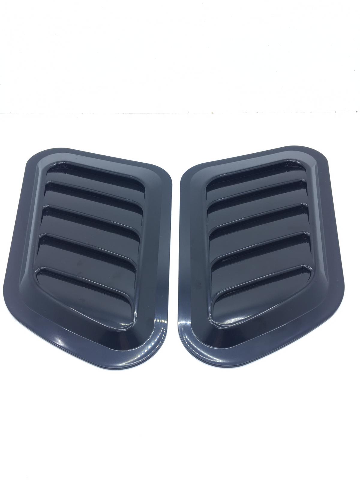 Rejilla de ventilación universal para capó, color negro piano, compatible con todos los vehículos