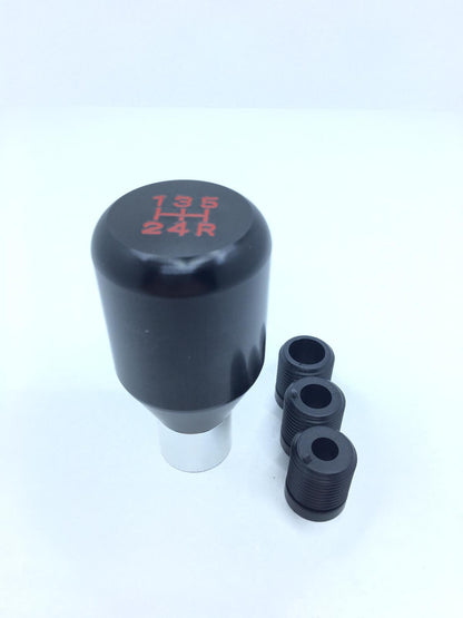 Pomo de palanca de cambios de metal universal con aspecto deportivo tipo recto con adaptador