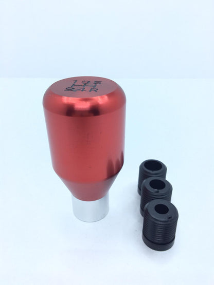 Pomo de palanca de cambios de metal universal con aspecto deportivo tipo recto con adaptador