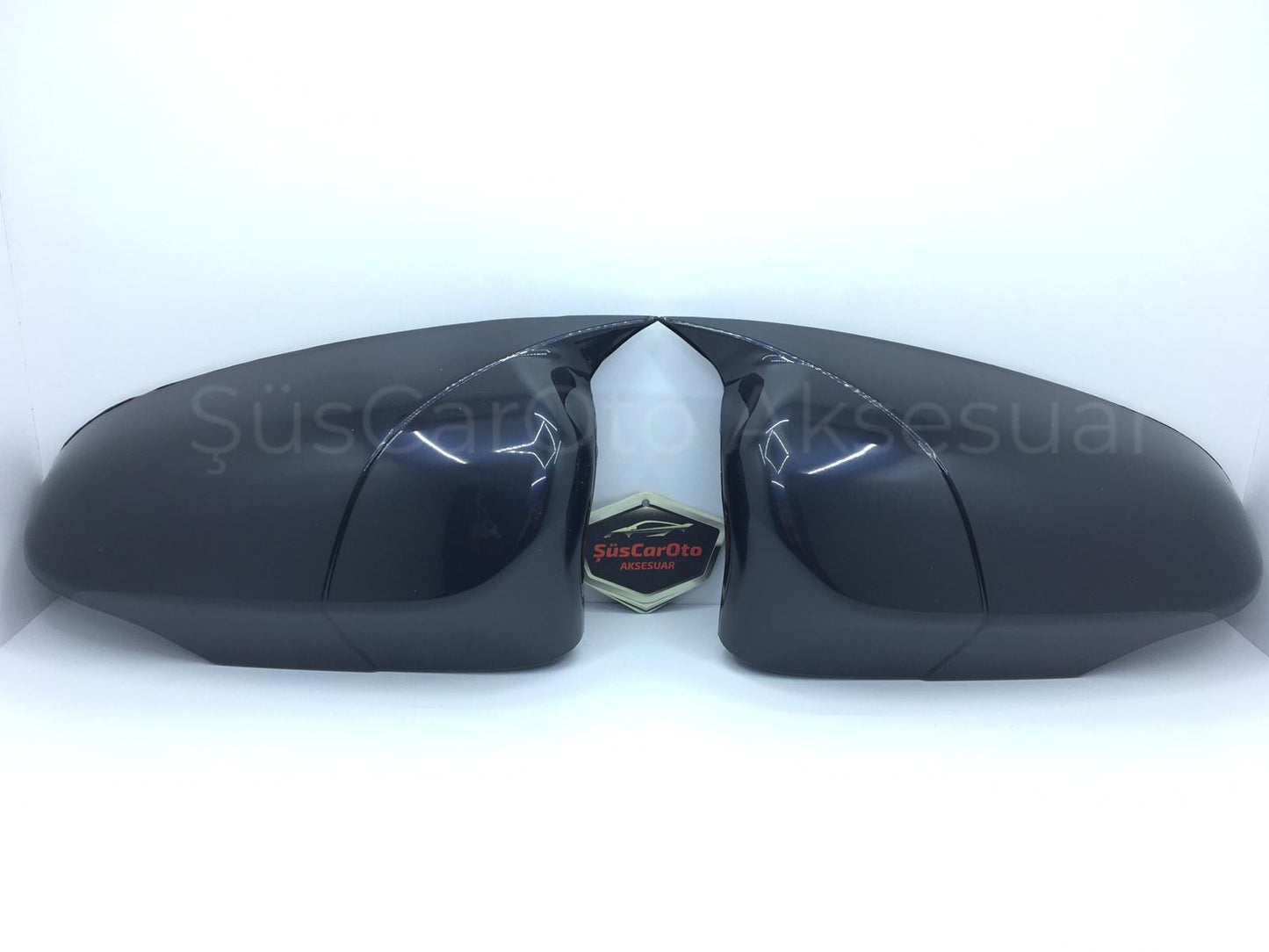 Toyota Yaris 2012-2015 Cubierta de Espejo Retrovisor Batman Murciélago Negro Piano Plástico ABS