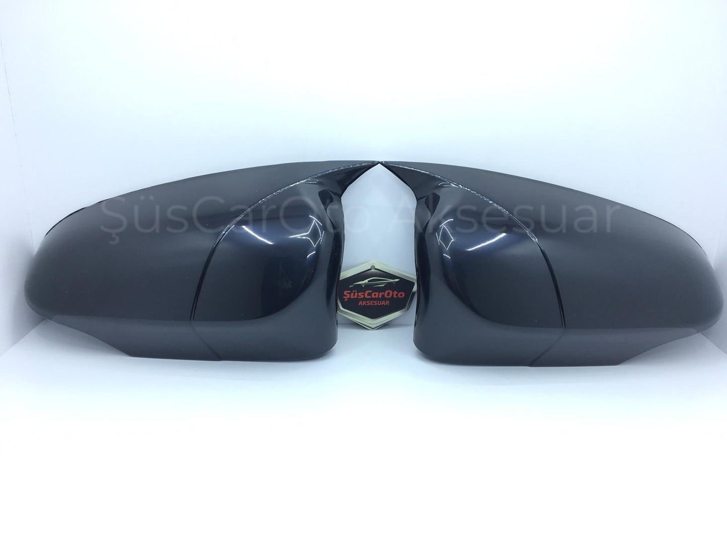 Toyota Yaris 2012-2015 Cubierta de Espejo Retrovisor Batman Murciélago Negro Piano Plástico ABS