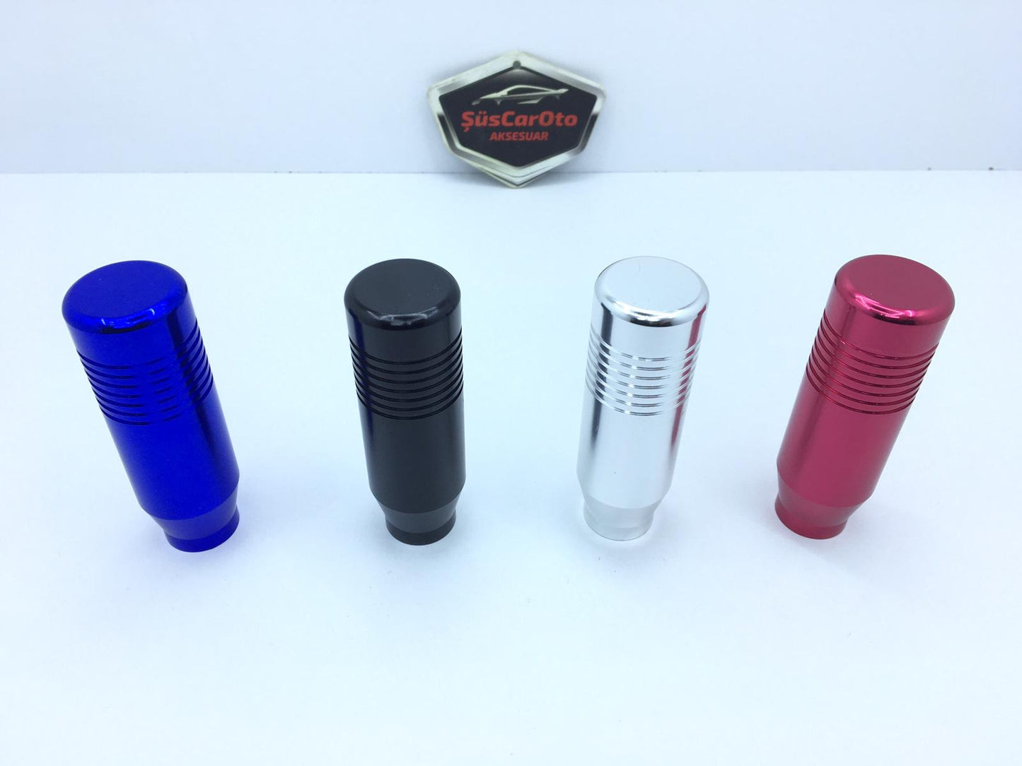 Pomo de palanca de cambios Mugen Metal, con aspecto deportivo, universal, negro con adaptador