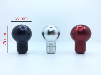 Momo Pomo de Palanca de Cambios Deportivo Redondo de Metal Universal Rojo con Adaptador