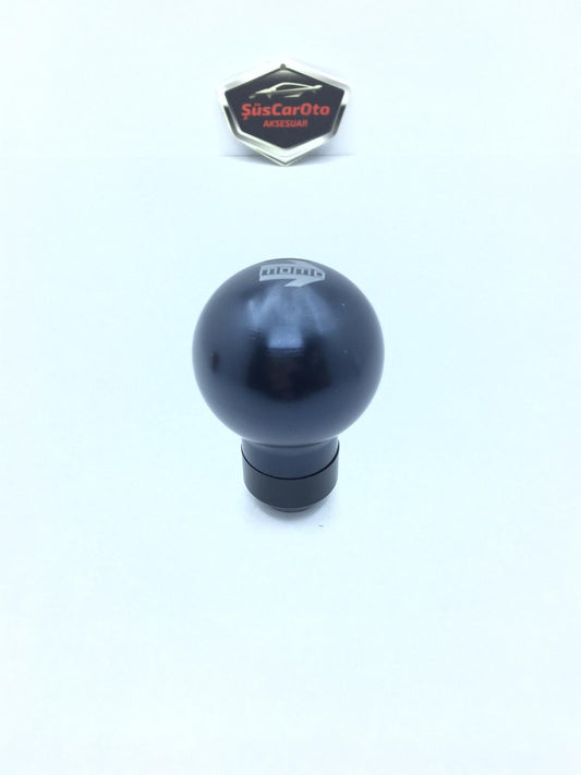 Momo Pomo de Palanca de Cambios Deportivo Universal Redondo de Metal con Adaptador Negro