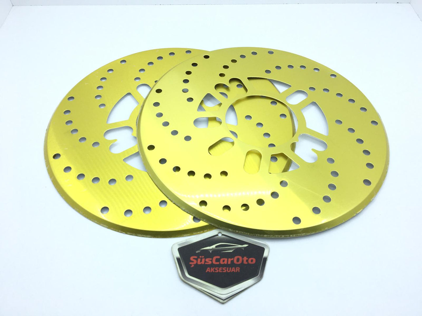 Juego de 2 Discos Universales para Campana de 14'' y Más, Color Amarillo