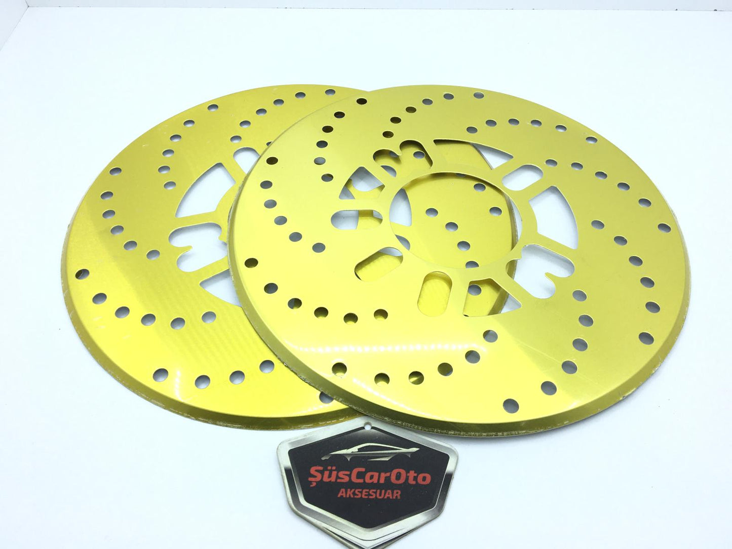 Juego de 2 Discos Universales para Campana de 14'' y Más, Color Amarillo