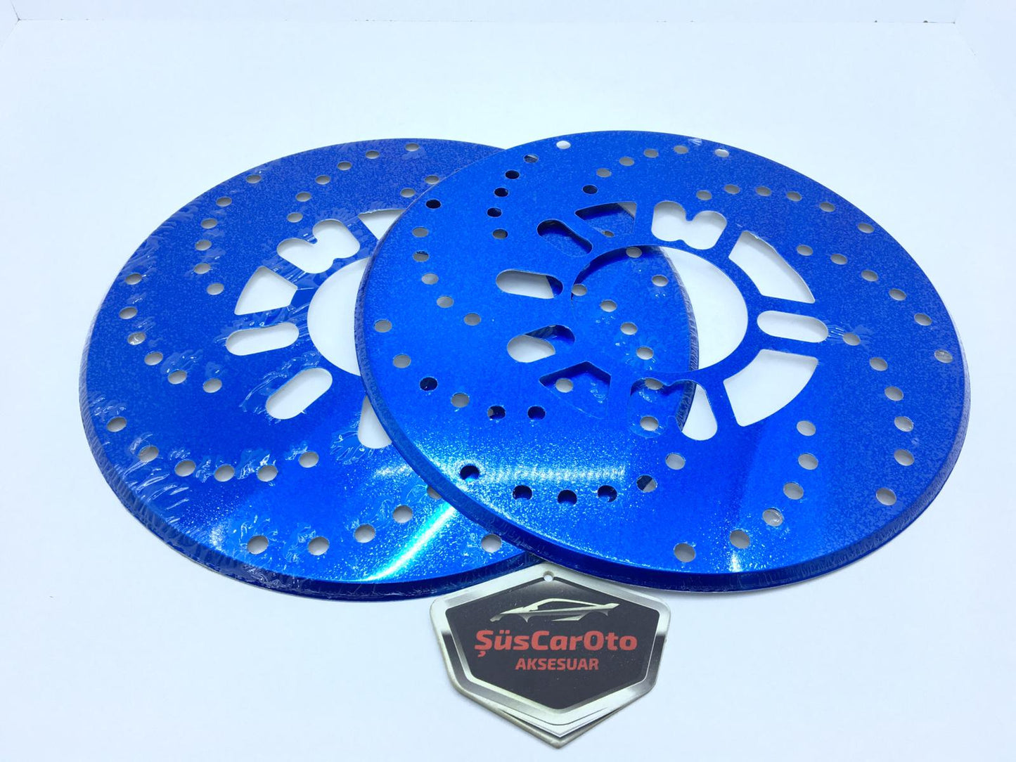 Juego de 2 protectores de disco universal de 14" y superior, azul