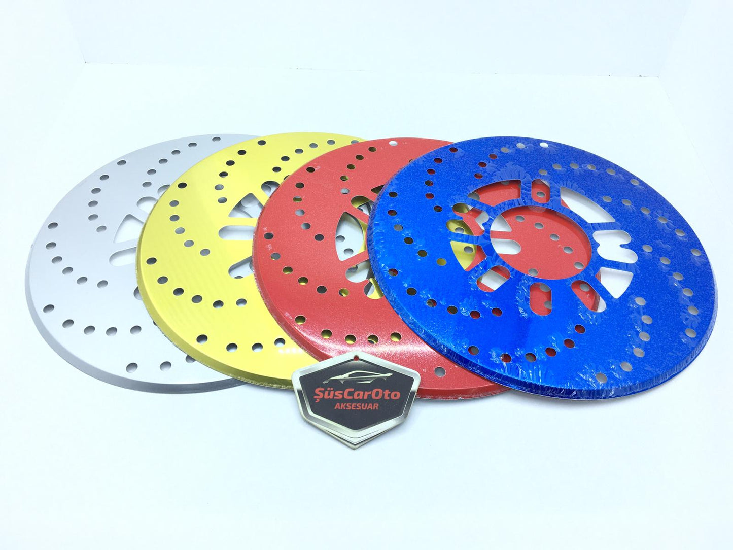 Juego de 2 Discos Universales para Campana de 14'' y Más, Color Amarillo