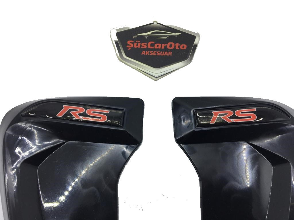 RS Logotipo Piano Negro Rejilla de Ventilación Flexible de Guardabarros Derecho Izquierdo 2 Piezas