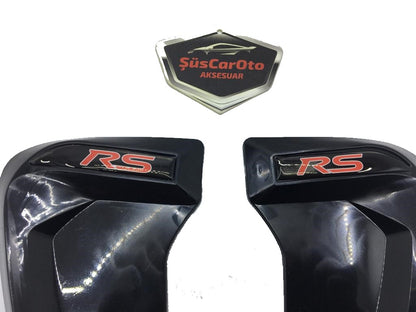 RS Logotipo Piano Negro Rejilla de Ventilación Flexible de Guardabarros Derecho Izquierdo 2 Piezas