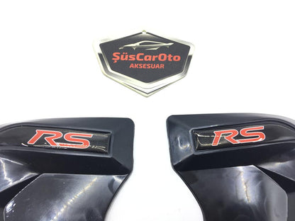 RS Logotipo Piano Negro Rejilla de Ventilación Flexible de Guardabarros Derecho Izquierdo 2 Piezas