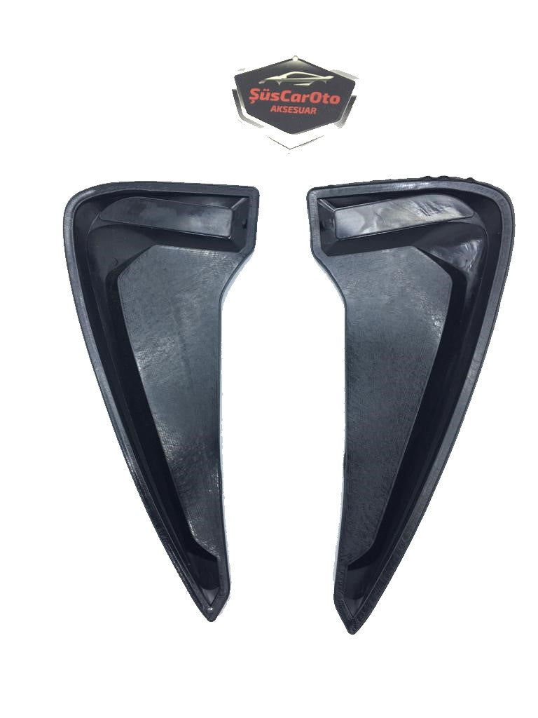 ALPINA Logo Piano Black Guardabarros Flexible Rejilla de Ventilación Derecha Izquierda 2 Piezas
