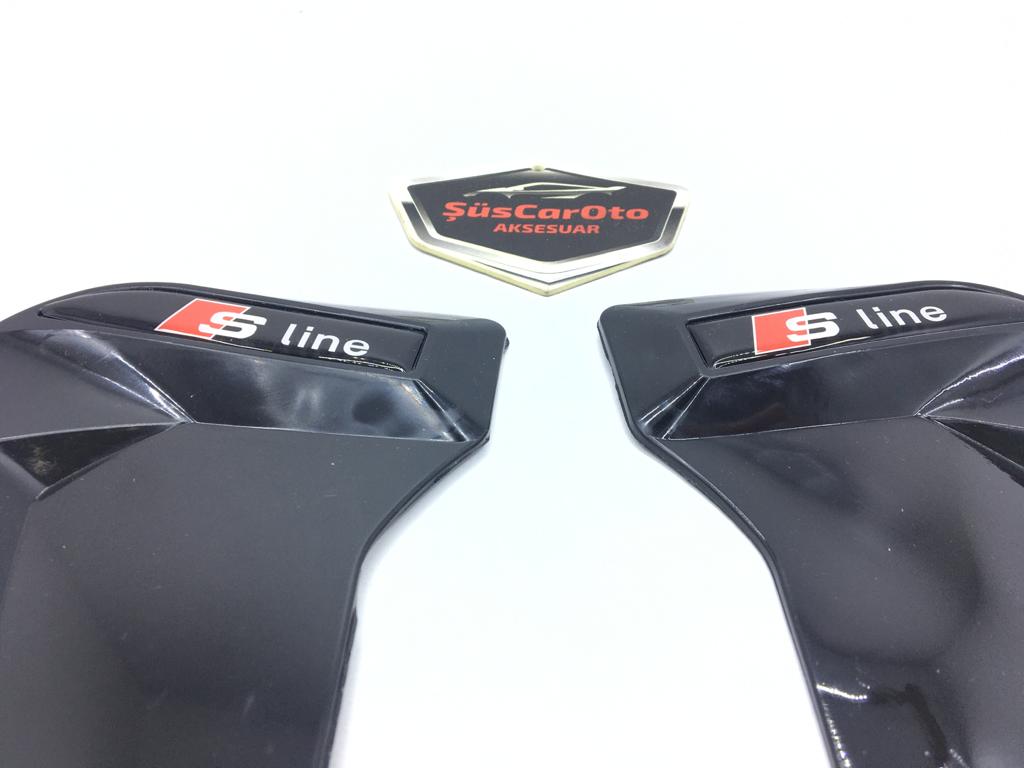 2 rejillas de ventilación flexibles S-Line Piano Black para guardabarros, derecha e izquierda