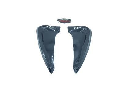 2 rejillas de ventilación de guardabarros flexibles Piano Black con logotipo R-LINE para izquierda y derecha