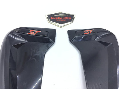 Rejilla de ventilación de guardabarros flexible Piano Black con logotipo ST, 2 unidades, izquierda y derecha