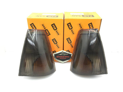 FARSAN Piloto Ahumado Tofaş Izquierdo Derecho (Set de 2) Negro