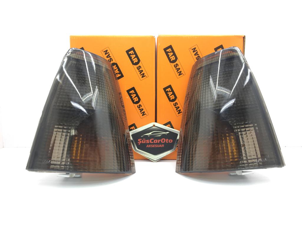 FARSAN Piloto Ahumado Tofaş Izquierdo Derecho (Set de 2) Negro