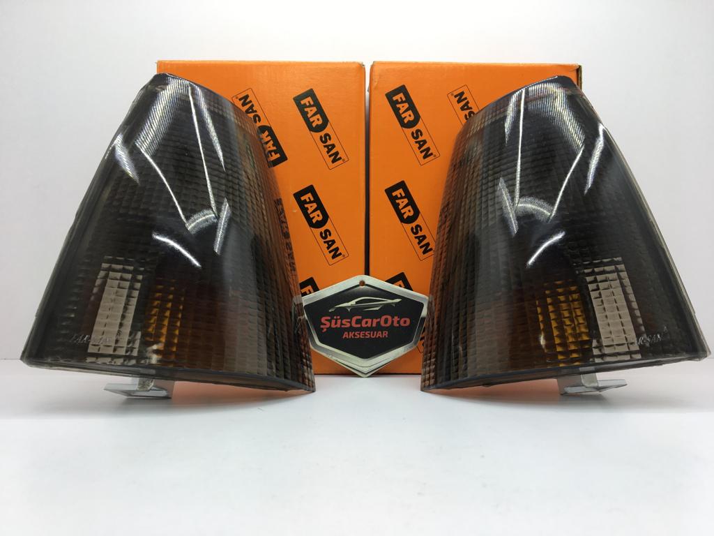 FARSAN Piloto Ahumado Tofaş Izquierdo Derecho (Set de 2) Negro