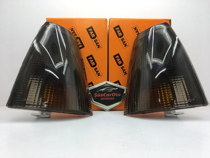 FARSAN Piloto Ahumado Tofaş Izquierdo Derecho (Set de 2) Negro