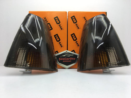 FARSAN Piloto Ahumado Tofaş Izquierdo Derecho (Set de 2) Negro