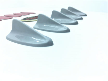Antena de aleta de tiburón mini de 5 piezas, antena decorativa gris tipo espina de pez