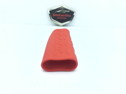 CARUB Funda de silicona para freno de mano Protector de freno de mano de silicona Rojo