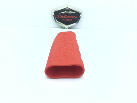 CARUB Funda de silicona para freno de mano Protector de freno de mano de silicona Rojo