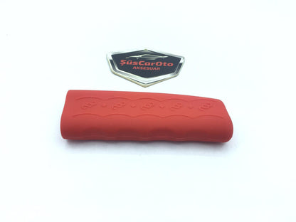 CARUB Funda de silicona para freno de mano Protector de freno de mano de silicona Rojo