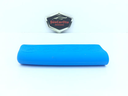 CARUB Funda de silicona para freno de mano Protector de freno de mano Silicona Azul