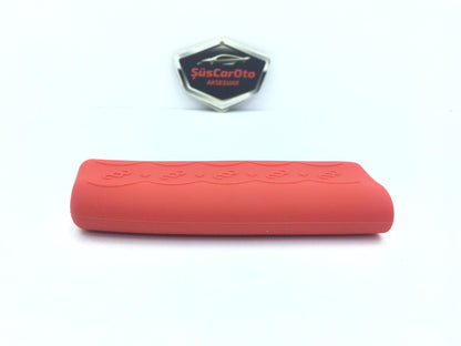 CARUB Funda de silicona para freno de mano Protector de freno de mano de silicona Rojo