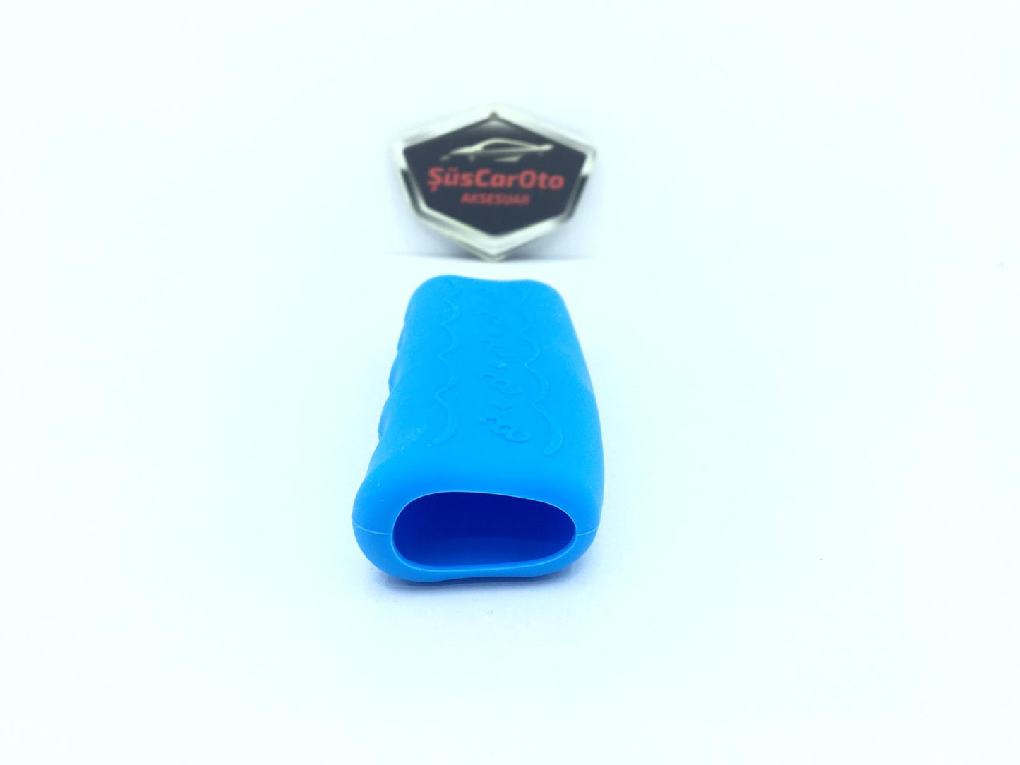 CARUB Funda de silicona para freno de mano Protector de freno de mano Silicona Azul