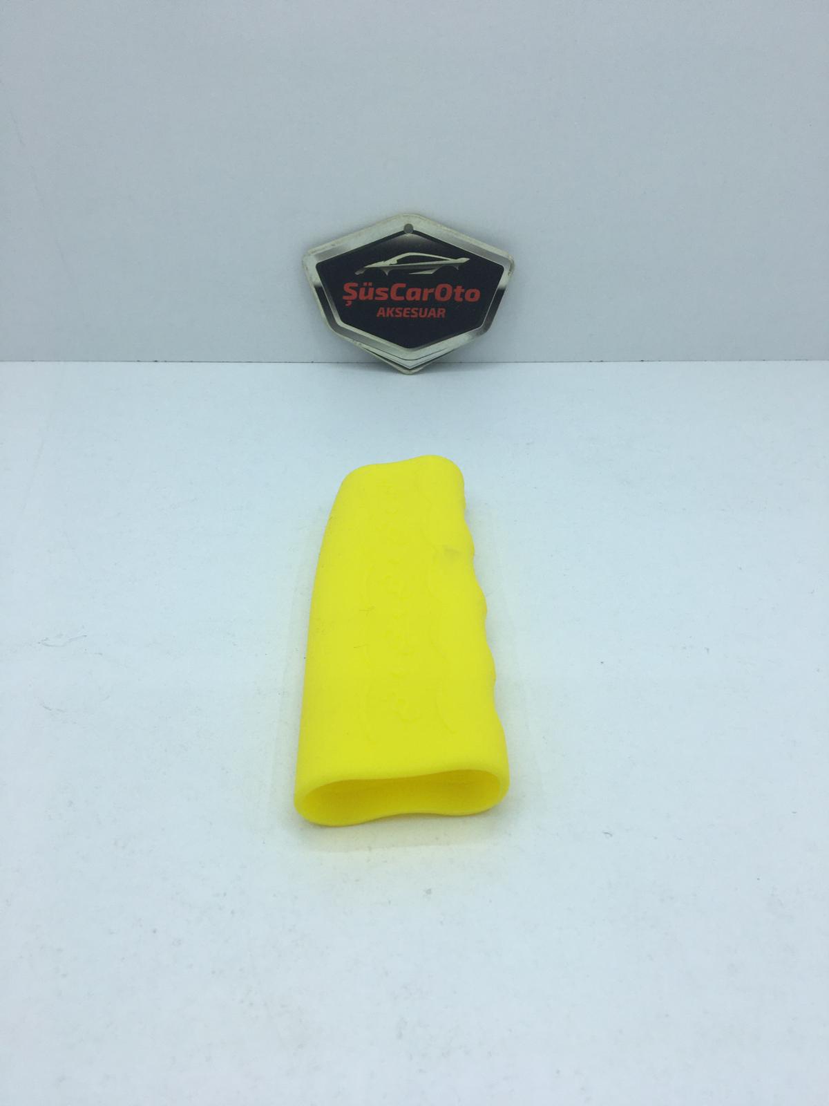 CARUB Funda de silicona para freno de mano Protector de freno de mano Silicona Amarilla