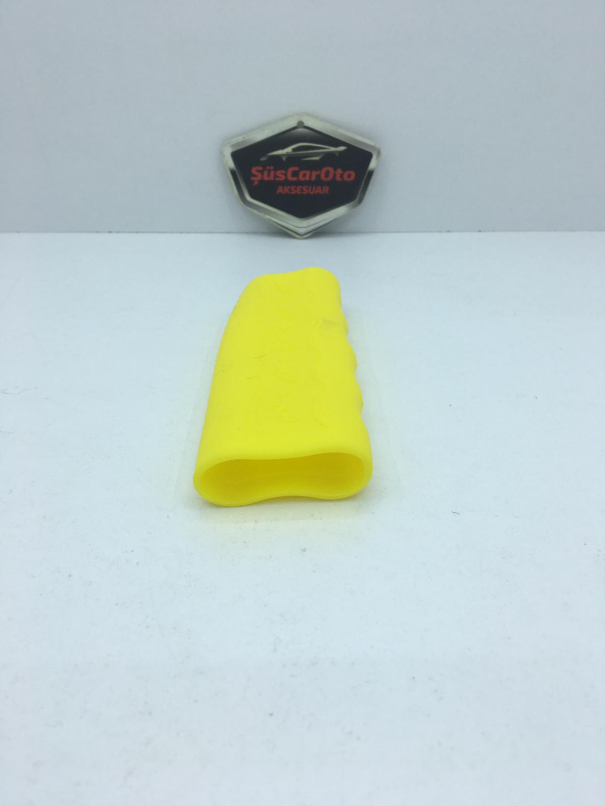 CARUB Funda de silicona para freno de mano Protector de freno de mano Silicona Amarilla