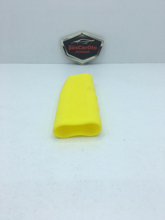CARUB Funda de silicona para freno de mano Protector de freno de mano Silicona Amarilla