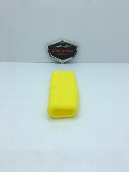 CARUB Funda de silicona para freno de mano Protector de freno de mano Silicona Amarilla