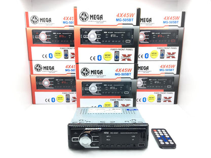 Radio para coche MEGA MG-505BT, Bluetooth, 2xUSB/SD/AUX, con mando a distancia, 45Wx4