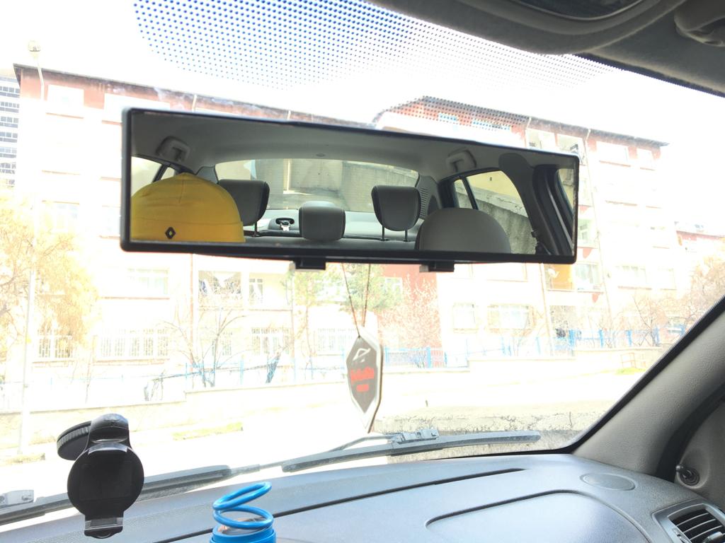 Carub 280 mm Espejo Retrovisor Adicional Encajable Tijera Abombado Negro