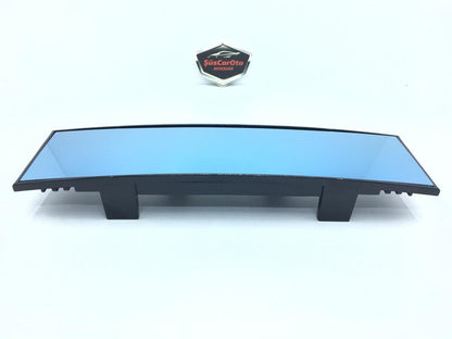Espejo antideslumbrante interior adicional de 280 mm de color azul, convexo con tijera tipo clip