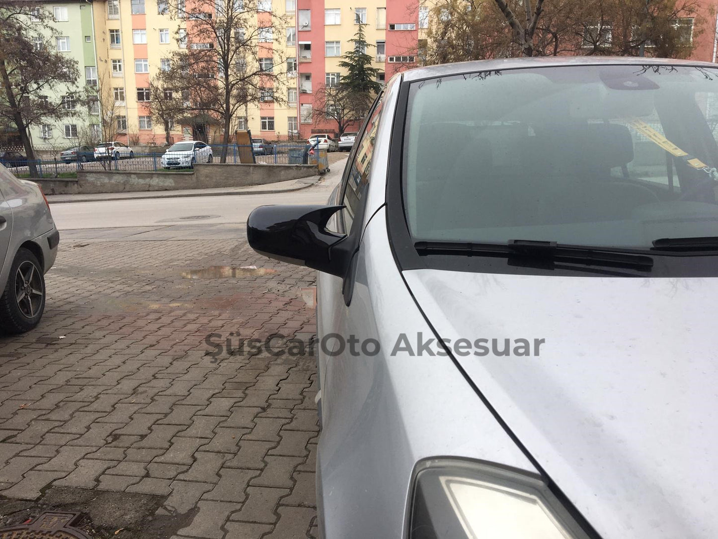 Renault Clio 3 2005-2009 Cubre Espejo Batman Murciélago Negro Piano Plástico ABS