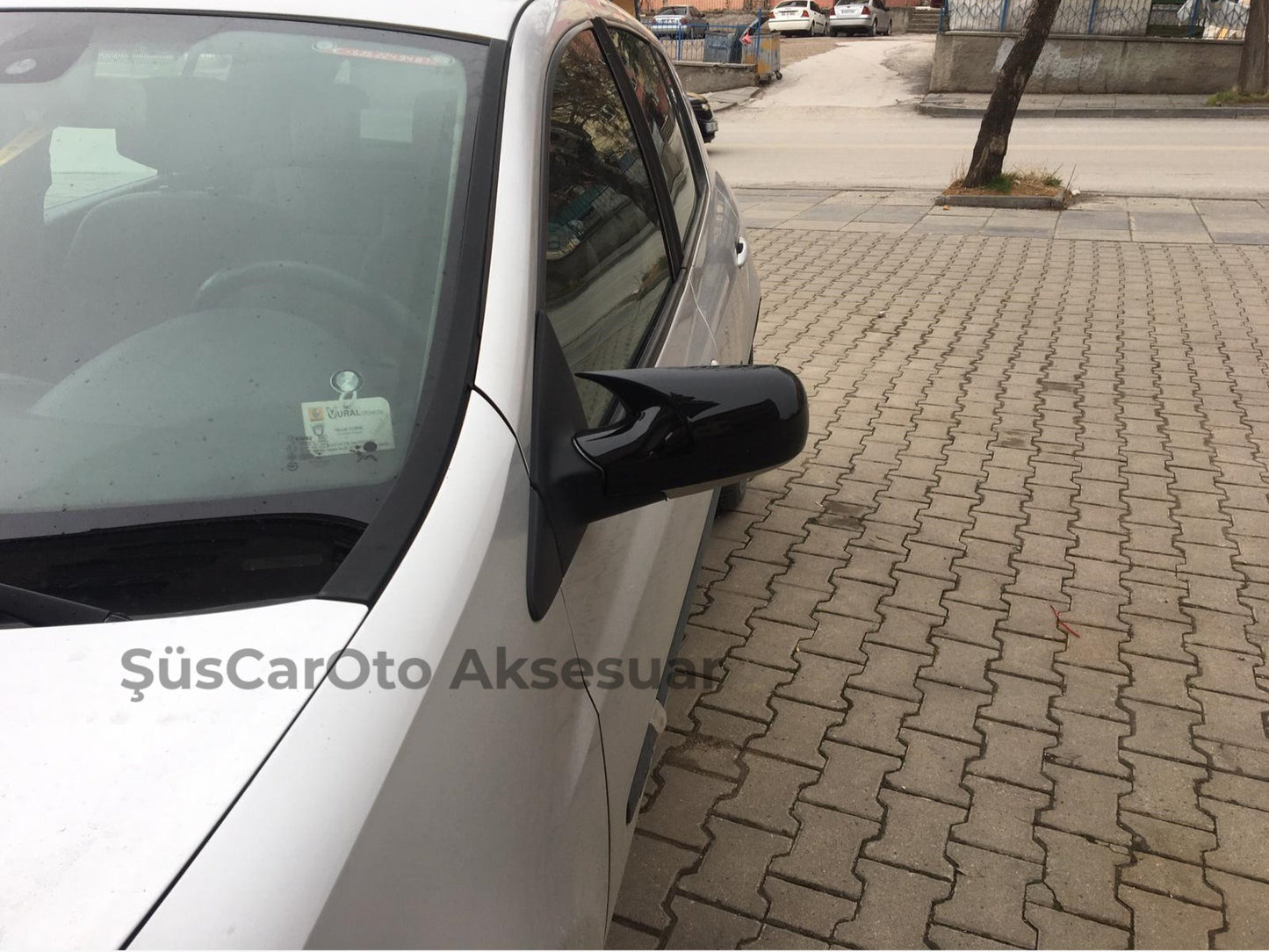 Renault Clio 3 2005-2009 Cubre Espejo Batman Murciélago Negro Piano Plástico ABS