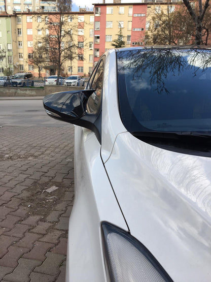 Cubiertas de Espejo Retrovisor Murciélago Batman con Intermitentes para Hyundai Accent Blue, Plástico ABS Negro Piano