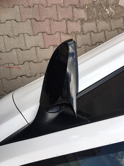 Hyundai Elantra 2011-2016 Cubierta de espejo lateral Batman tipo murciélago, negro piano, plástico ABS